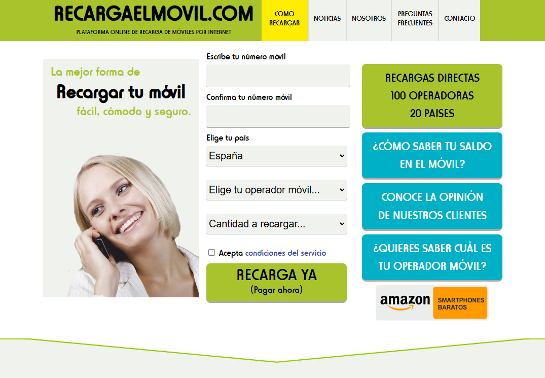 🔥 Venta de Negocio Online: RECARGAELMOVIL.com - Web de Recargas Activa desde 2004